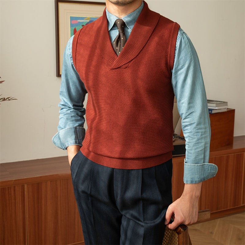 Green Fruit Collar Knitted Vest (Buy 2 Free Shipping)