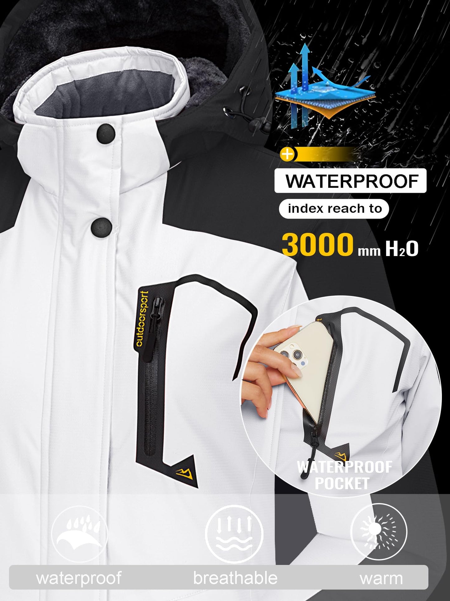 Winter Jacket Waterproof Ski Jackets Snow Coat