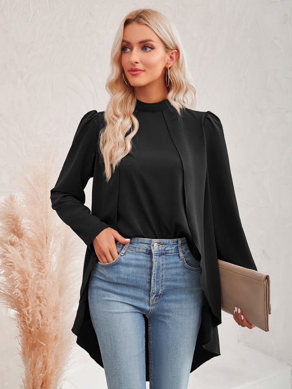 Women's Casual Turtleneck Fake Two Piece Shirt (BUY 2 FREE SHIPPING)-unitmotor™