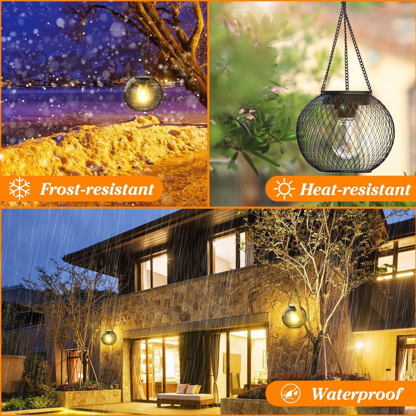 Solar Outdoor Lights Upgraded Hanging Lantern-unitmotor™