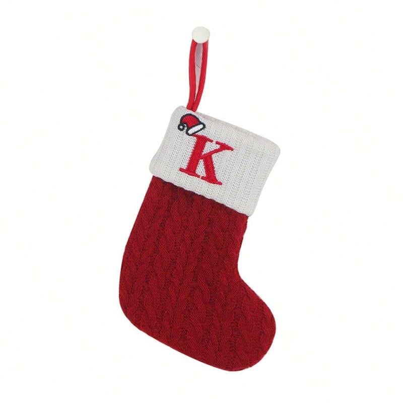 🎅Christmas Sale 49% OFF-🧦Personalized letter knitted Christmas stocking fireplace ornament