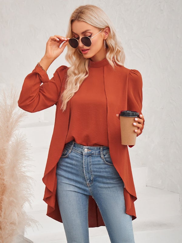 Women's Casual Turtleneck Fake Two Piece Shirt (BUY 2 FREE SHIPPING)-unitmotor™