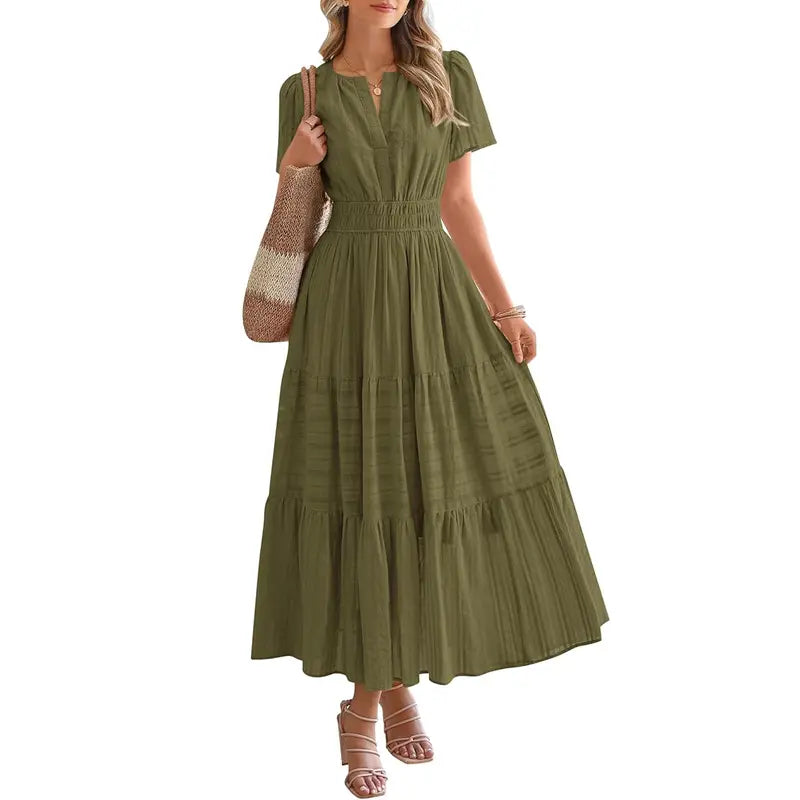 Pleated Maxi Dress