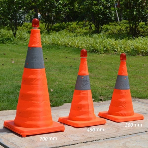 Foldable Traffic Reflective Safety Cone with LED Lights-unitmotor™