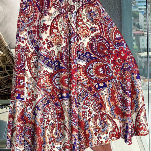 Women's Fashionable Floral Print High Waisted Skirt-unitmotor™