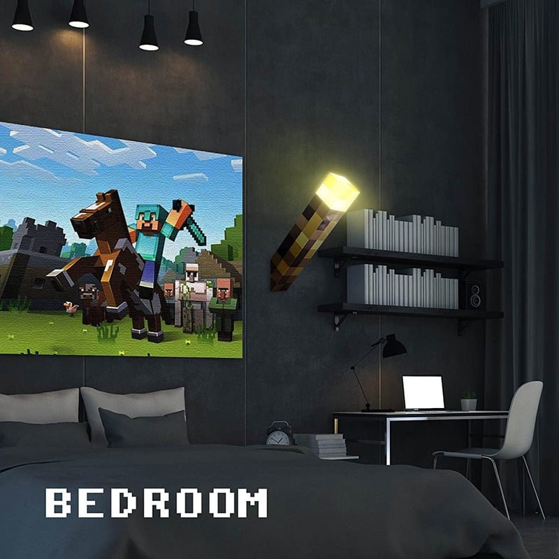 🔥Torch Lamp with Wall Mountable! 11" 4-Color USB LED Lamp