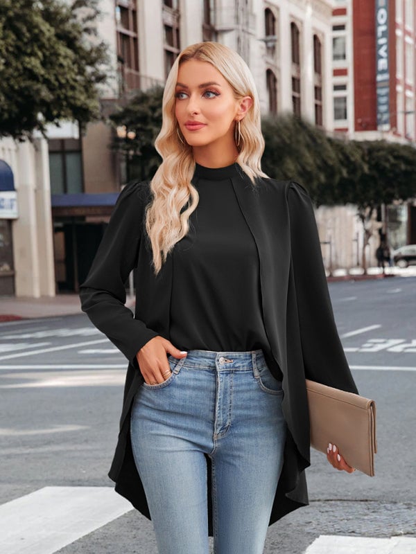 Women's Casual Turtleneck Fake Two Piece Shirt (BUY 2 FREE SHIPPING)-unitmotor™