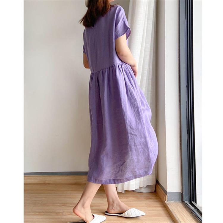 🔥HOT SALE🔥 Japanese Style Linen Cotton Dress(50%OFF)-unitmotor™