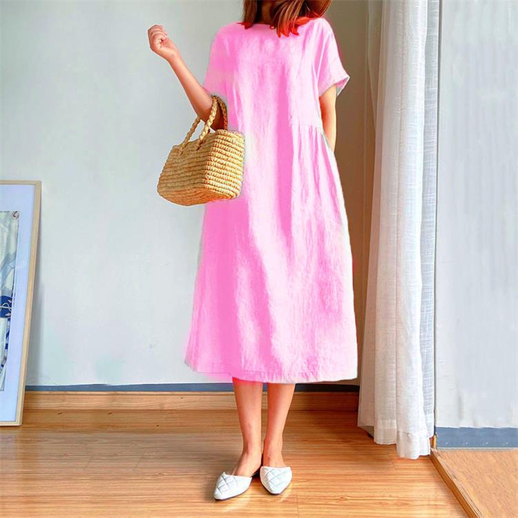 🔥HOT SALE🔥 Japanese Style Linen Cotton Dress(50%OFF)-unitmotor™