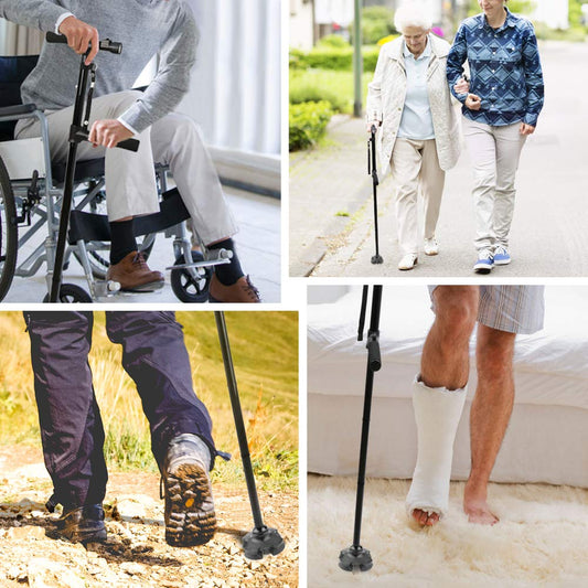 HOT SALE -Aluminum alloy with LED light non-slip foldable walking stick-unitmotor™