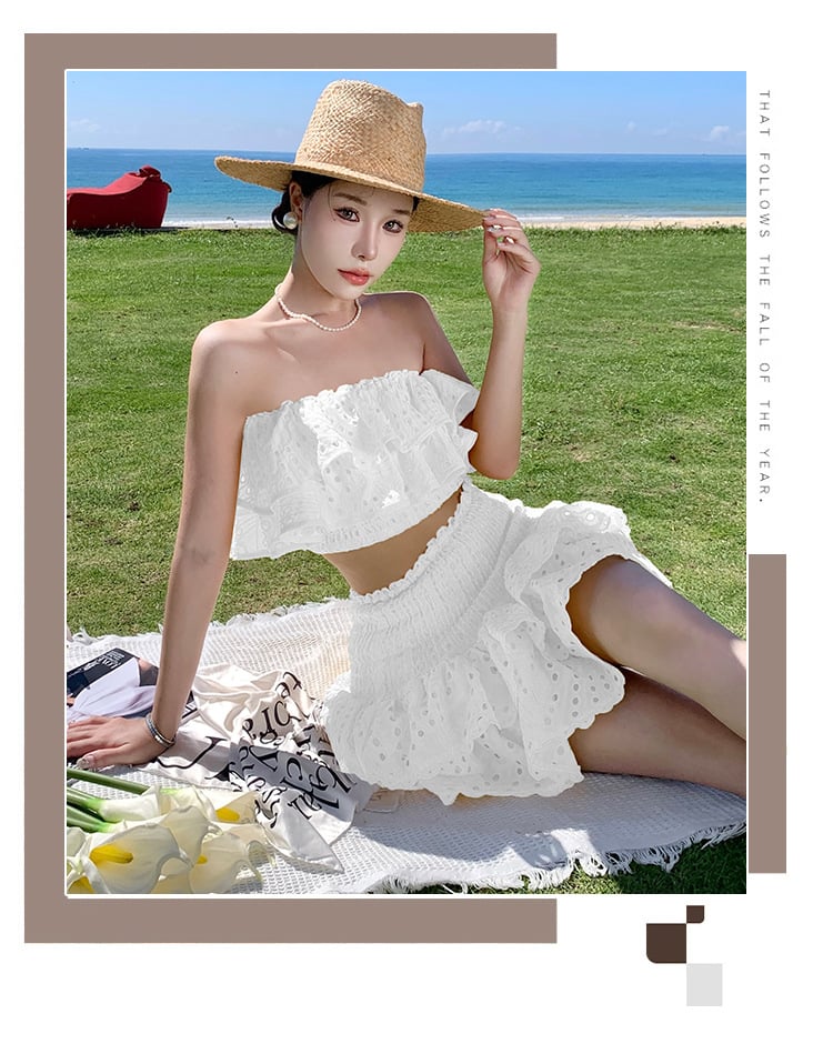 (🔥HOT SALE NOW 47% OFF)One-shoulder short seaside holiday two-piece suit-unitmotor™