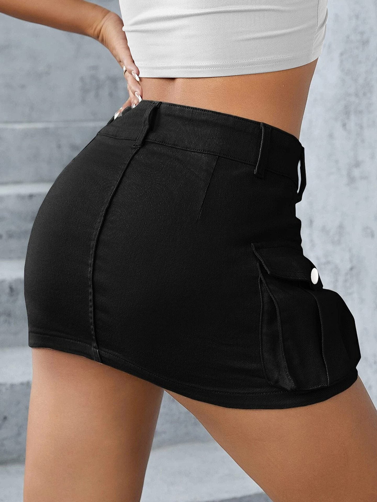 2024 new ins style street solid color low waist slim hip skirt-unitmotor™