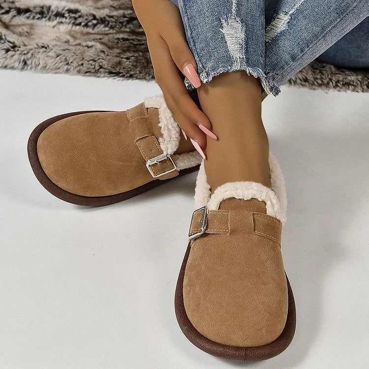 🔥Last Day Promotion 48% OFF🔥Women's Plush Round Toe Slip-On Orthopedic Loafers Shoes🔥Buy 2 Free Shipping