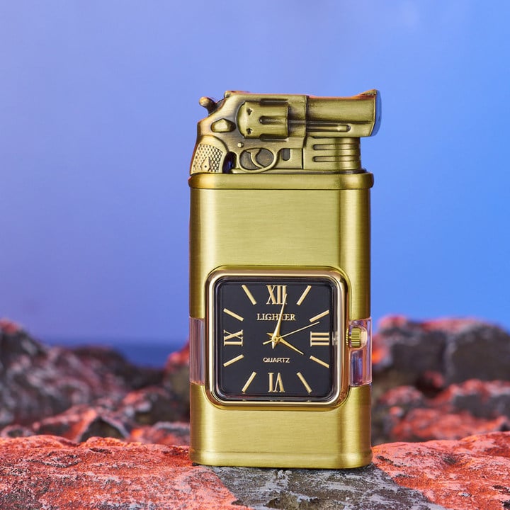 Windproof Lighter Vintage Watch Bezel Jet flame Torch-unitmotor™