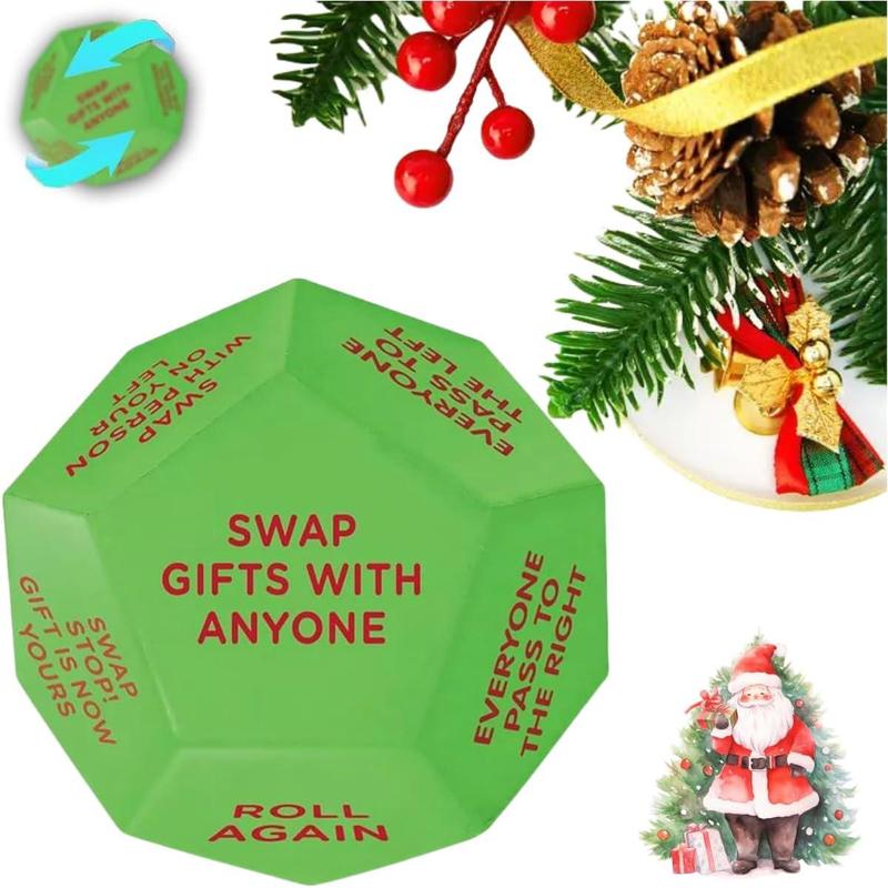 🎅Xmas Sale🎄🎲Santa Swap Gift Exchange Dice