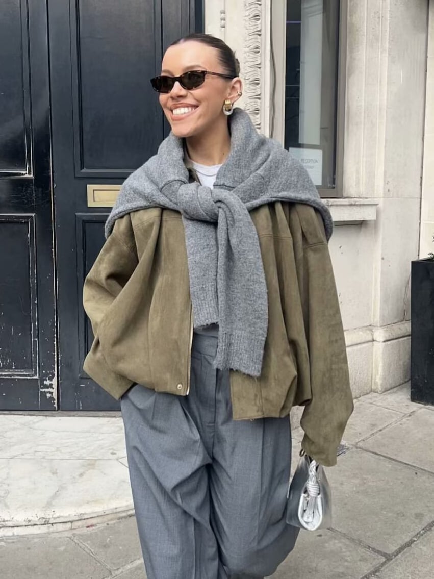 💥2025 HOT SALE💥New Spring Autumn Military Short Jacket, Casual Loose Fit Women's Coat