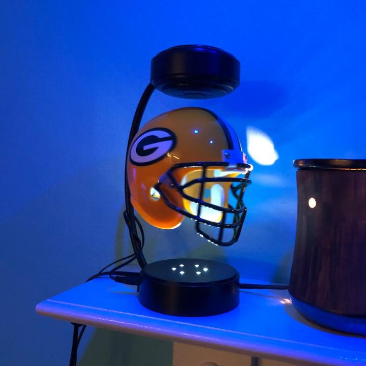 NFL Rotating Levitating Hover Helmet With LED Lighting & Hover Football With Bluetooth Speaker-unitmotor™