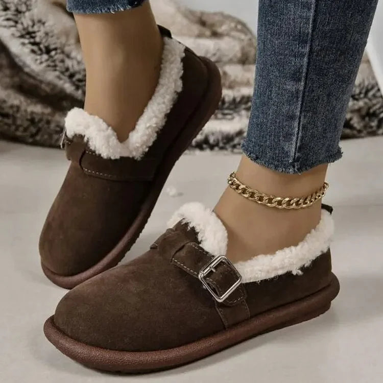 🔥Last Day Promotion 48% OFF🔥Women's Plush Round Toe Slip-On Orthopedic Loafers Shoes🔥Buy 2 Free Shipping