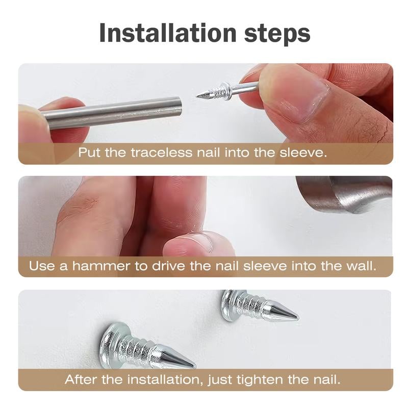 🔥100/200 Counts Double-Headed Skirting Thread Seamless Nail Non Marking