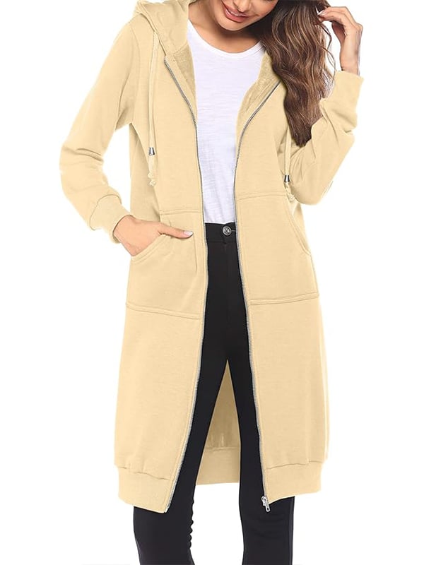 🔥🔥Women Casual Zip up Long Fleece Hoodie