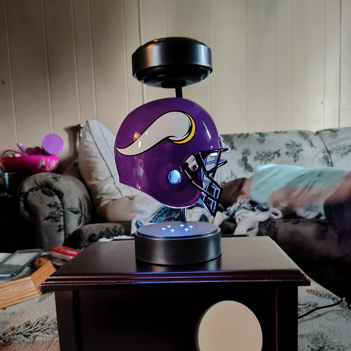 NFL Rotating Levitating Hover Helmet With LED Lighting & Hover Football With Bluetooth Speaker-unitmotor™