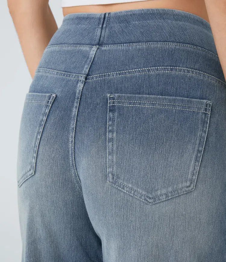 Quinn Super Stretch High-Waisted Wide Leg Jeans-unitmotor™