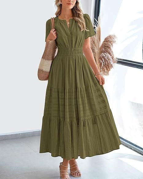 Pleated Maxi Dress
