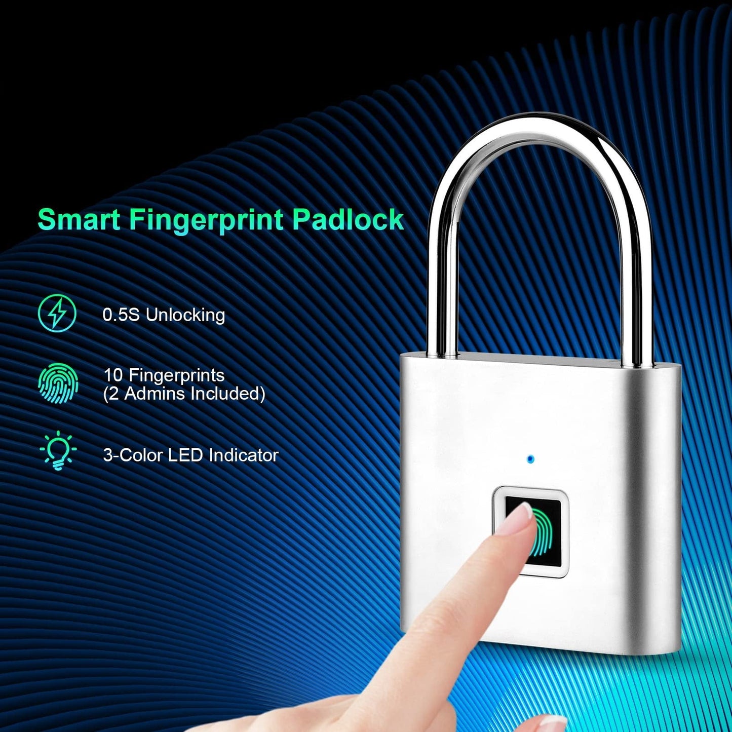 🔒Smart Fingerprint Padlock (Model SY11 and Model M01)-unitmotor™