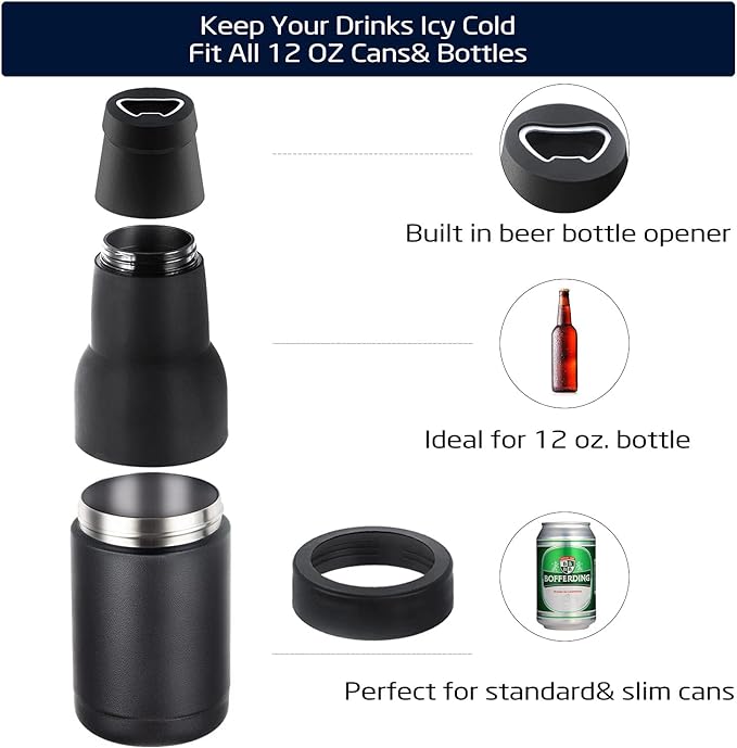 Beer Bottle and Can Cooler with Beer Opener-unitmotor™