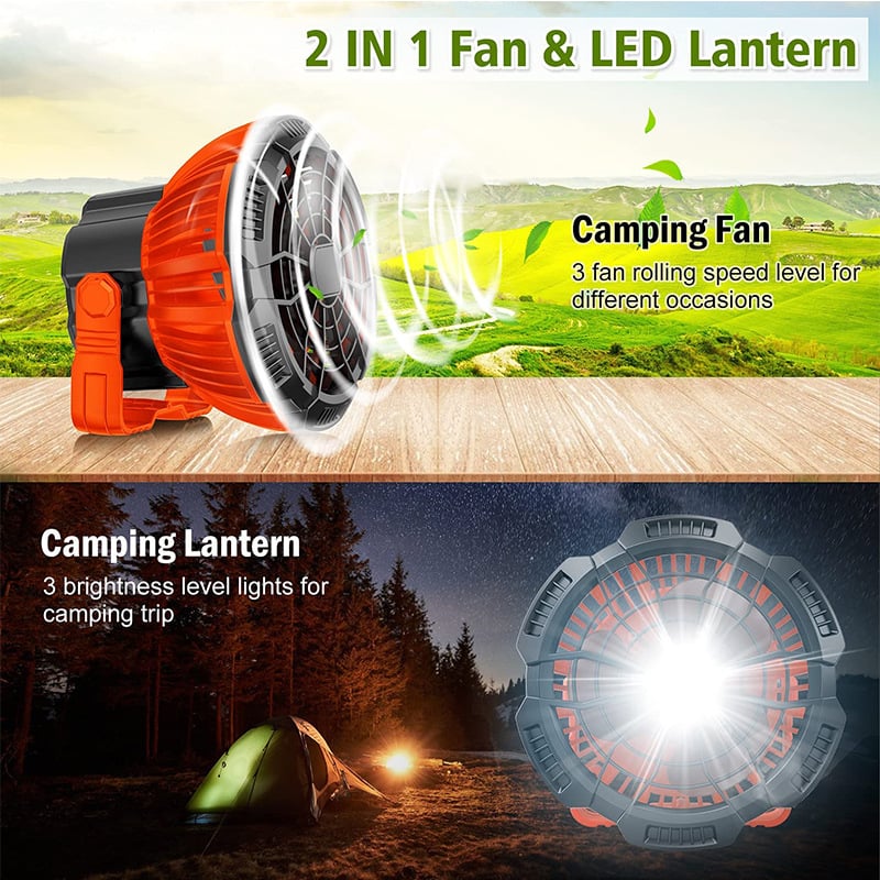 💥49% OFF🔥Portable Camping Fan with LED Lantern🔥BUY 2 Free Shipping-unitmotor™