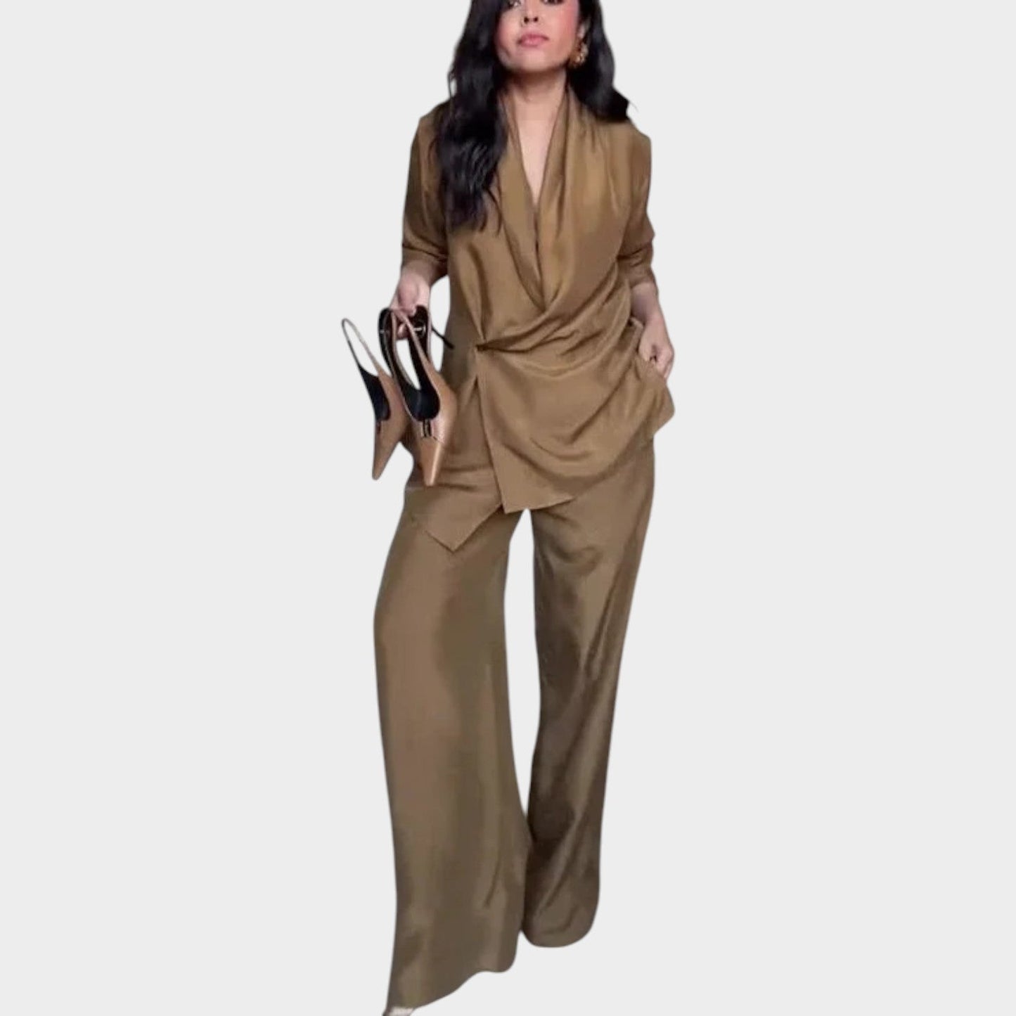 Effortless Tailored Wrap Set