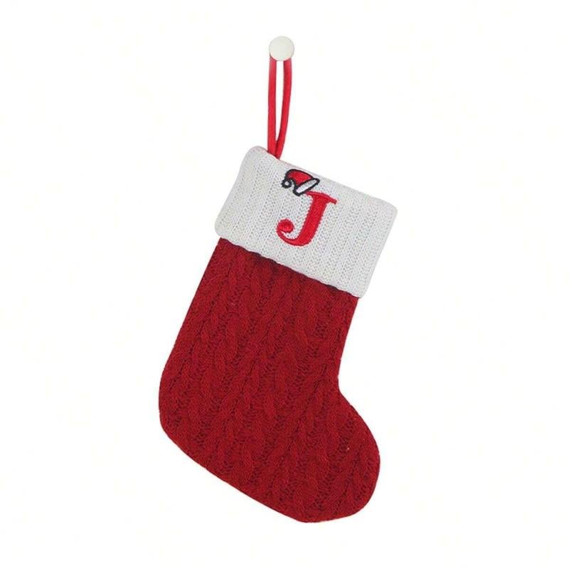🎅Christmas Sale 49% OFF-🧦Personalized letter knitted Christmas stocking fireplace ornament