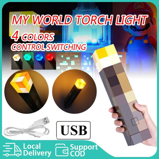 🔥Torch Lamp with Wall Mountable! 11" 4-Color USB LED Lamp