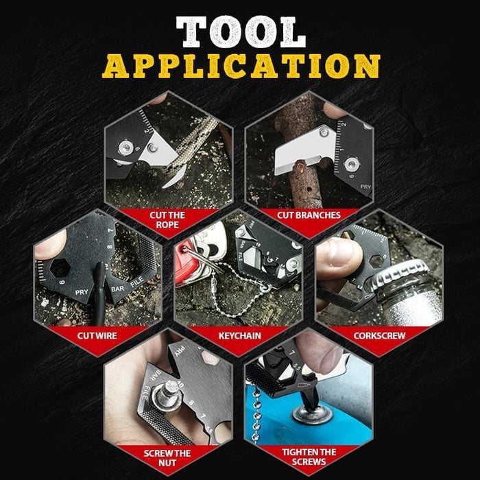 Multifunctional Hexagon Coin Outdoor Tool -✨Buy More Save More-unitmotor™