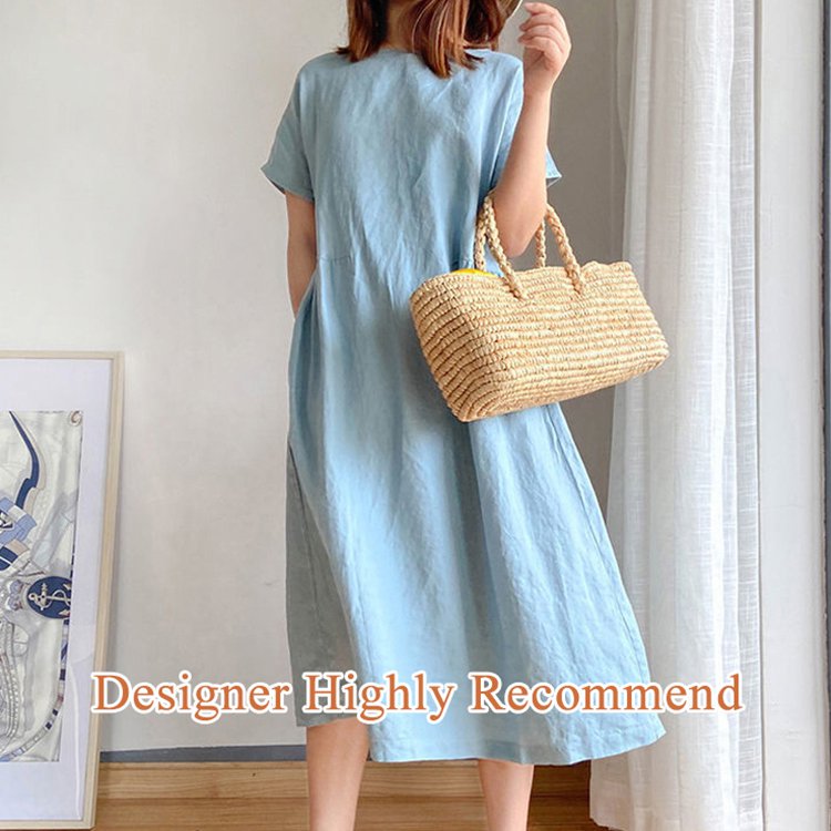 🔥HOT SALE🔥 Japanese Style Linen Cotton Dress(50%OFF)-unitmotor™