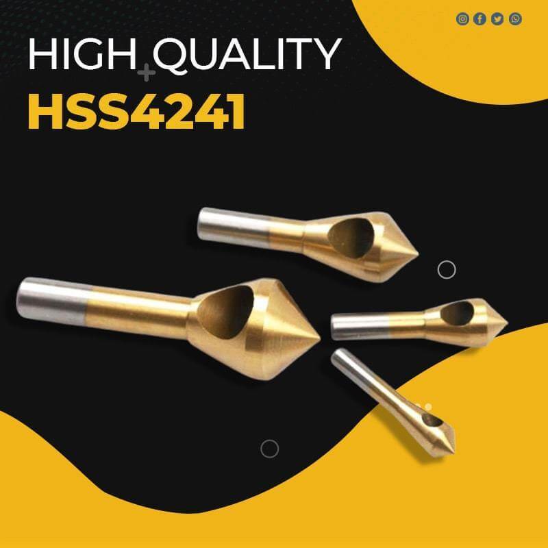 🔥Titanium Coated Countersink Chamfer Tool(4 PCS)-unitmotor™