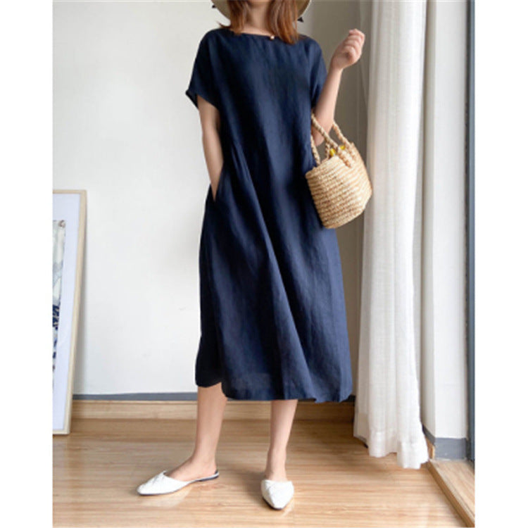 🔥HOT SALE🔥 Japanese Style Linen Cotton Dress(50%OFF)-unitmotor™