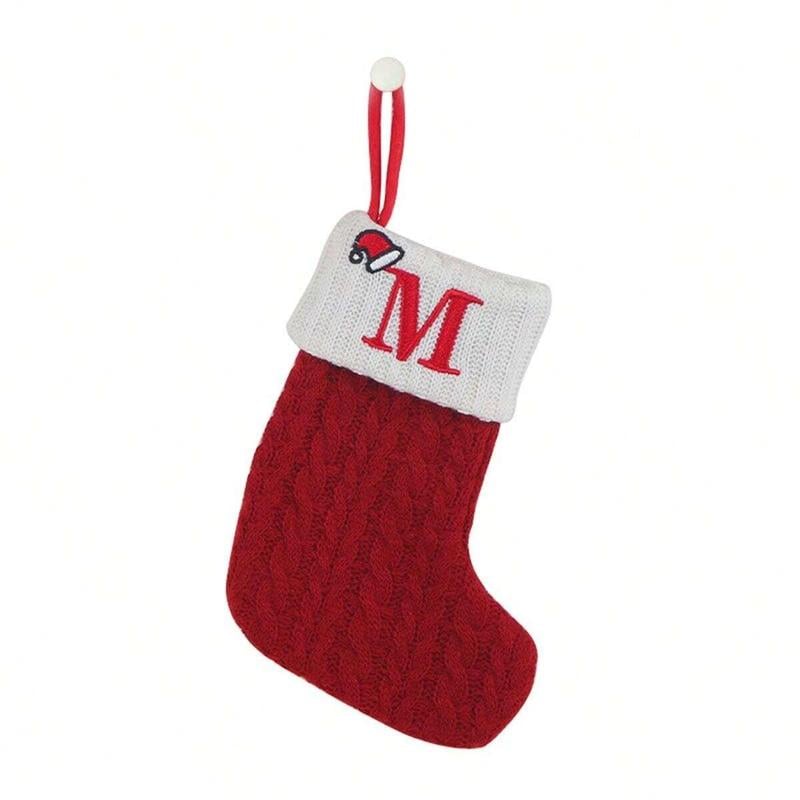 🎅Christmas Sale 49% OFF-🧦Personalized letter knitted Christmas stocking fireplace ornament