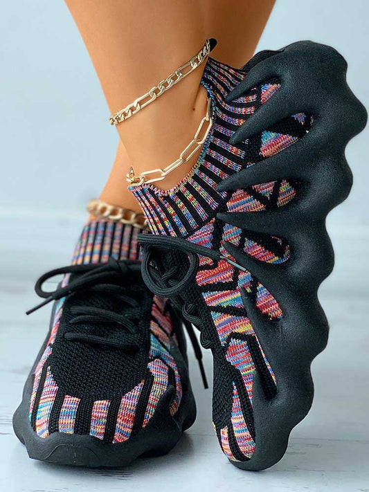 Lace-up Knit Breathable Sneakers-unitmotor™