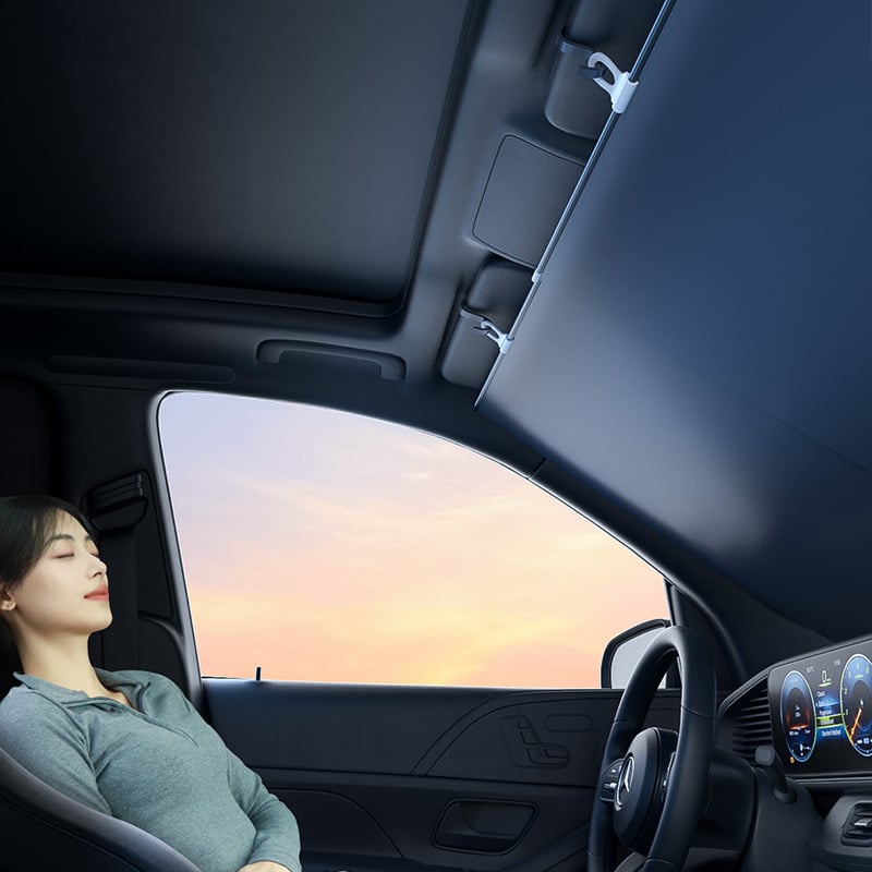🌞2025 NEW🔥 Automatic retractable car sunshade