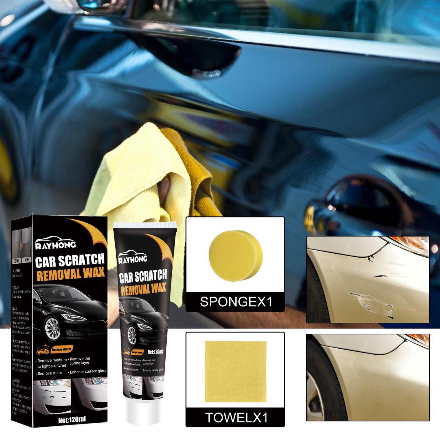 🔥49%🔥Car scratch repair wax🧨A must-have brand new car in the New Year-unitmotor™