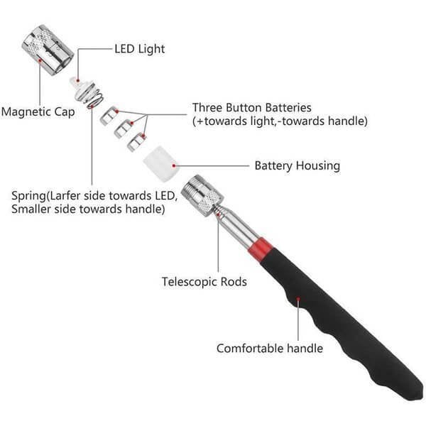 LED Retractable Magnetic Pickup🔥BUY MORE SAVE MORE🔥-unitmotor™