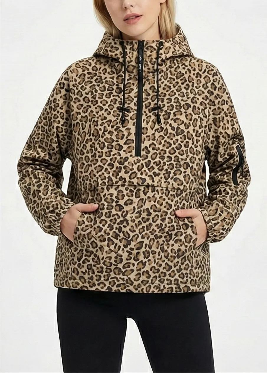 Fleece-lined Waterproof Hooded Raincoat With Kangaroo Pocket (Buy 2 Free Shipping)