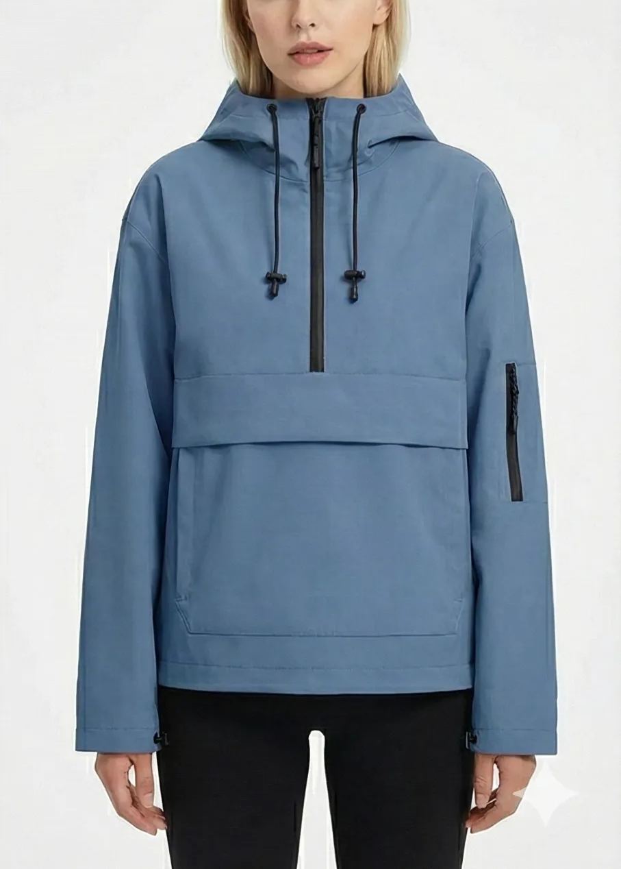 Fleece-lined Waterproof Hooded Raincoat With Kangaroo Pocket (Buy 2 Free Shipping)