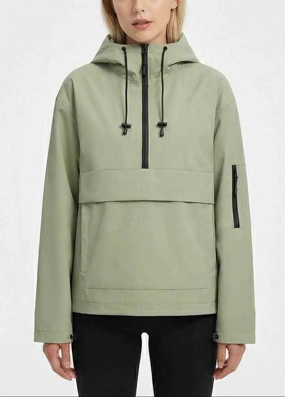 Fleece-lined Waterproof Hooded Raincoat With Kangaroo Pocket (Buy 2 Free Shipping)