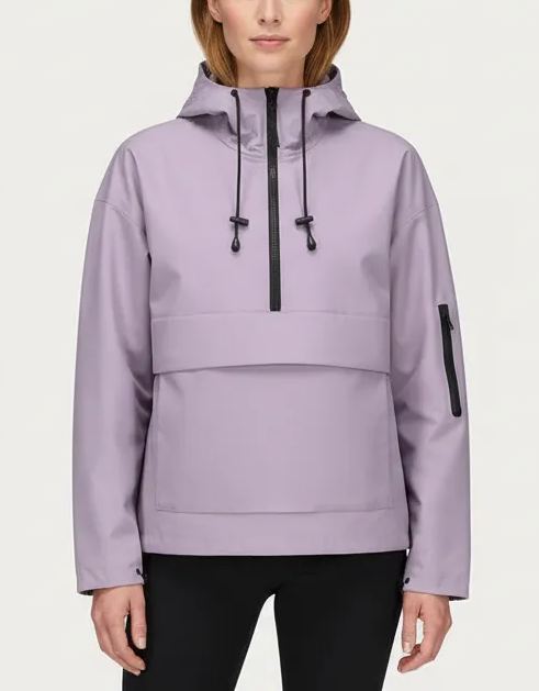 Fleece-lined Waterproof Hooded Raincoat With Kangaroo Pocket (Buy 2 Free Shipping)