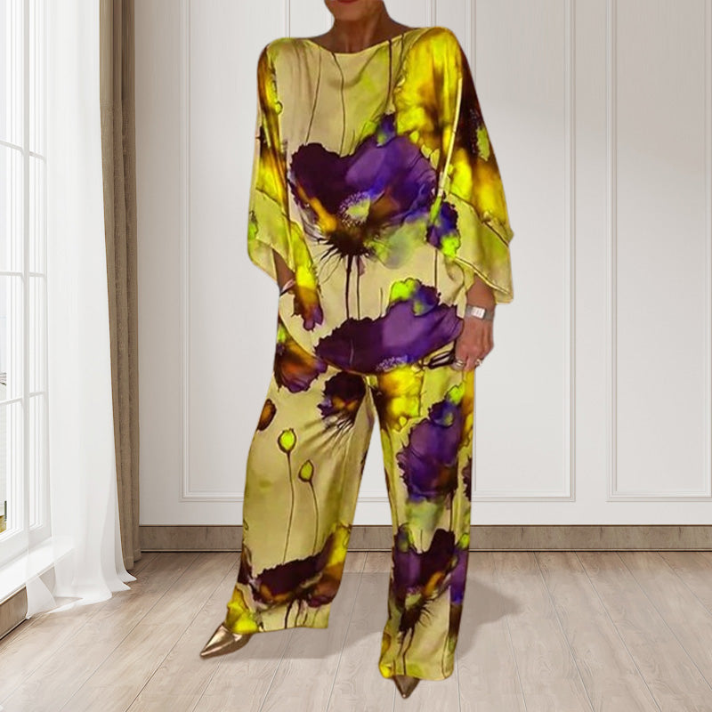 Floral Elegance Printed 2-Piece Suit