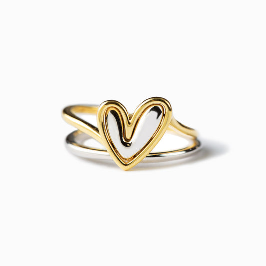 Self Love Layered Heart Ring-unitmotor™