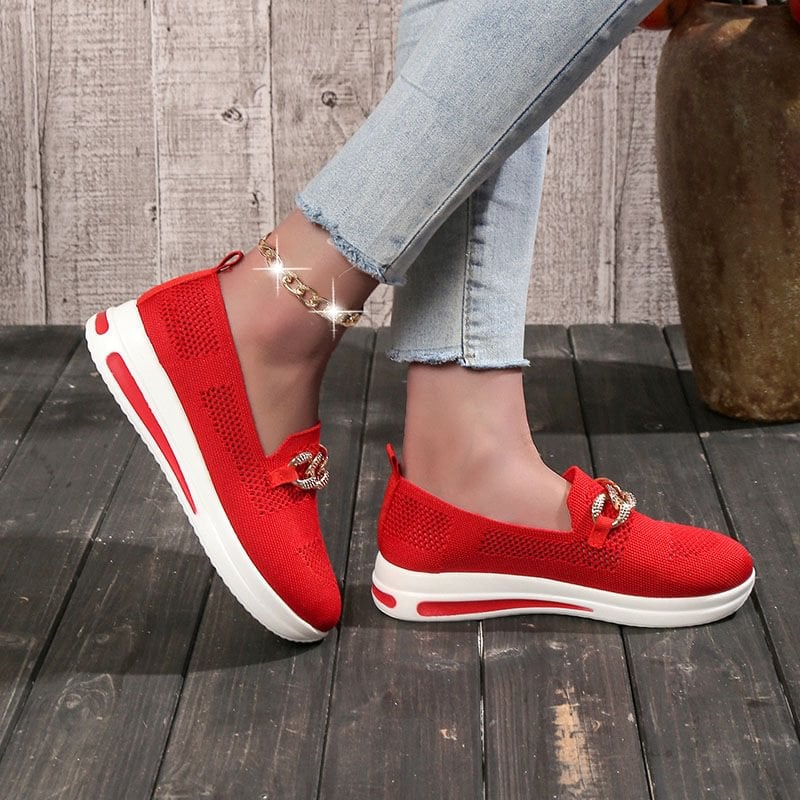 Women's Woven Breathable Wedge Sneakers-unitmotor™