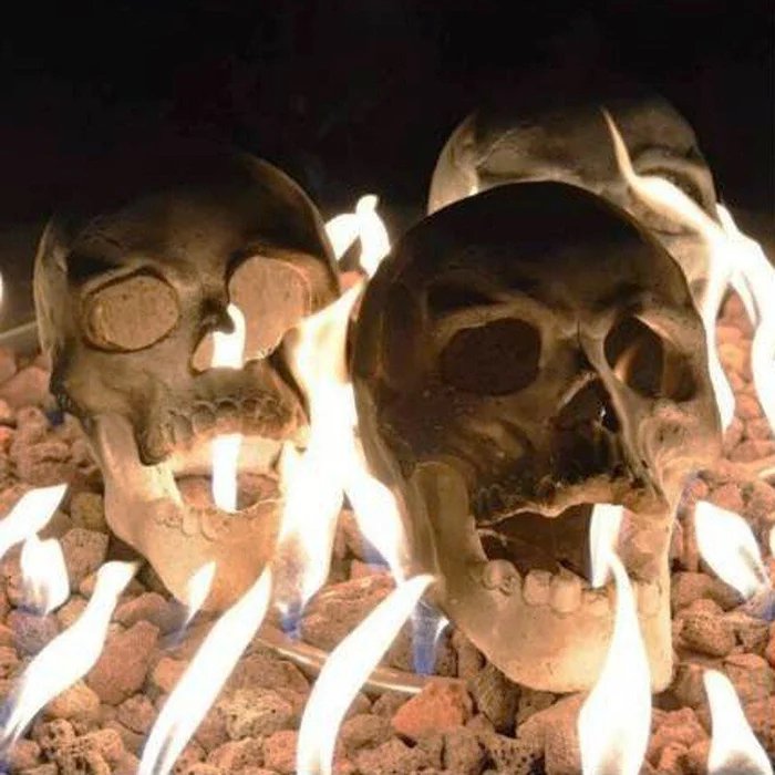 💀Halloween Sale - Terrifying Human Skull Fire Pit-unitmotor™